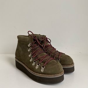 Free People Durango Hiker Boots in Green